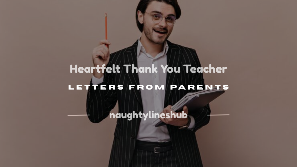 thank you teacher letter from parent