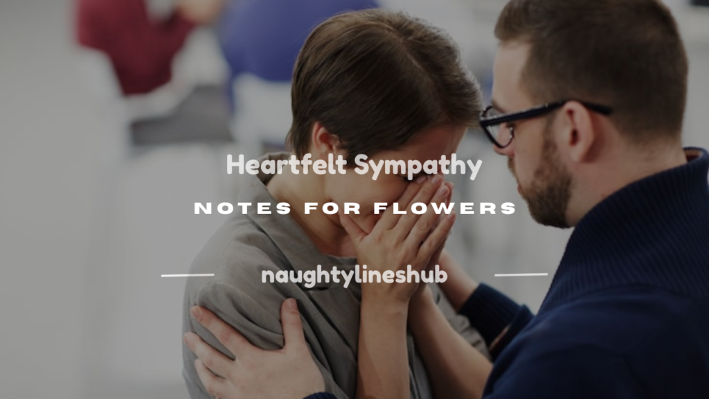 sympathy note for flowers