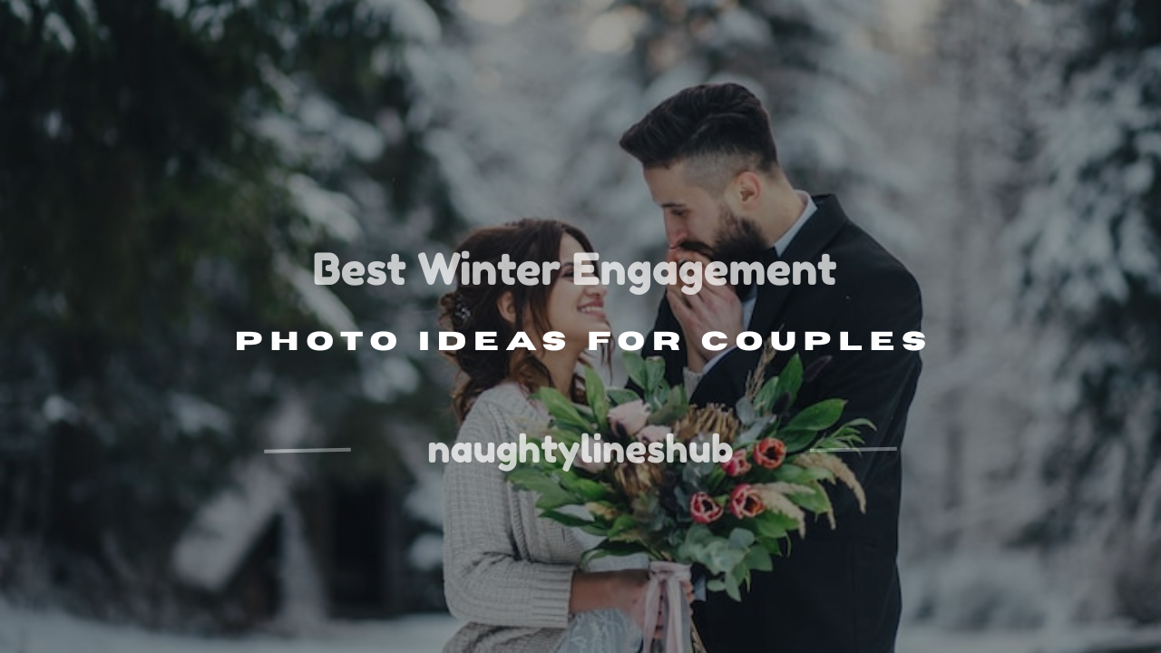 winter engagement photo